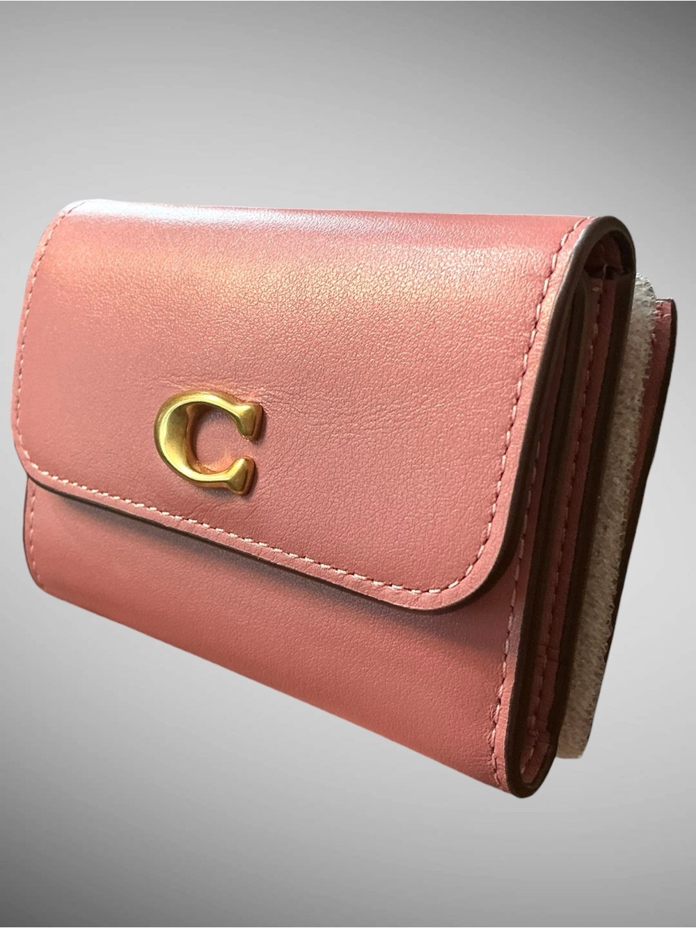 Coach Essential Card Holder Wallet Peony Refined Leather CZ111 NWT - Picture 8 of 14